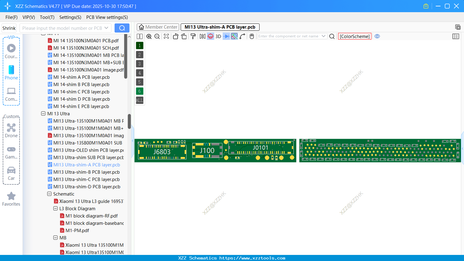 Xiaomi MI13 Ultra-shim-A PCB Layer